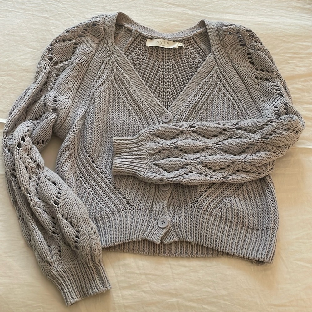 Night purple light cotton sweater